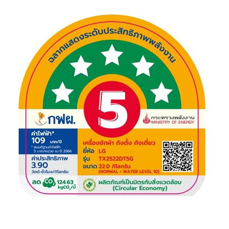 เครื่องซักผ้า TX2522DT5G.AEGPETH 22 kg รูปที่ 6