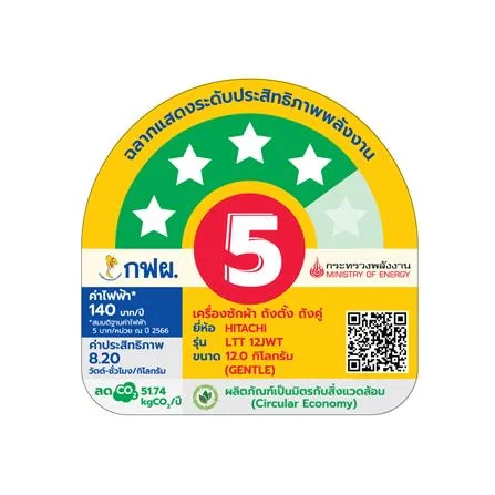 เครื่องซักผ้า LTT 12JWT PFB 12 รูปที่ 5