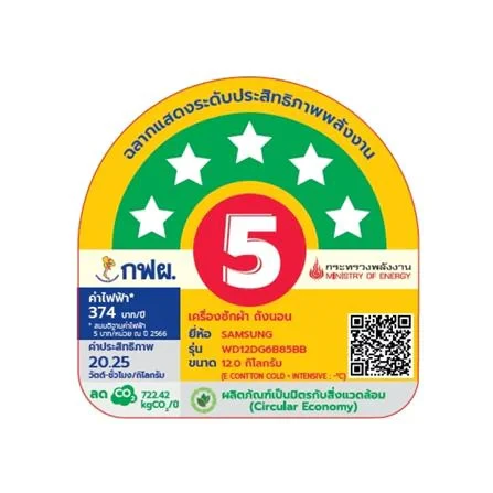 เครื่องซักผ้า WD12DG6B85BBST 12/8KG รูปที่ 5
