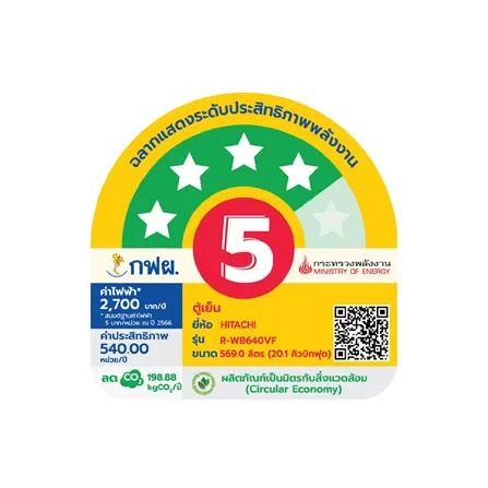 ตู้เย็น R-WB640VF GBK 19.8 รูปที่ 3