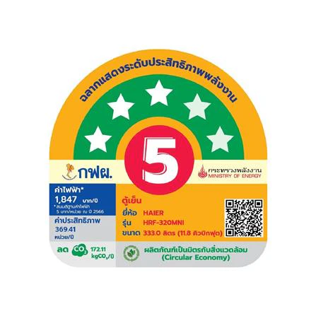 ตู้เย็น HRF-320MNI 333 ลิตร (11.8 Q) รูปที่ 3