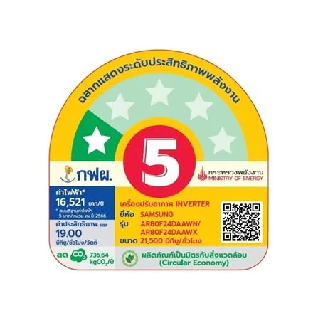 เครื่องปรับอากาศ AR80F24DAAWNST 24000 BTU รูปที่ 6